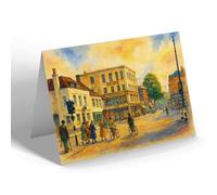 GREETING CARD - Waterloo Road & Ashley Road, Epsom - Vintage Art Style