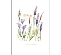 Greeting Card (WDM-436529) - With Sympathy - Dragonfly and Reeds - From the Rosella Range - Foil Finish