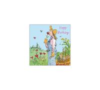 Greeting Card (WDM9688) Female Birthday - Woman Gardening - Quentin Blake