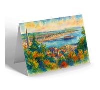 GREETING CARD - Weston-super-Mare from the Roman Encampment - Vintage Art Style