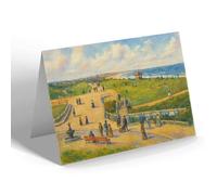 GREETING CARD - Whitley Bay. The Links - Vintage Art Style