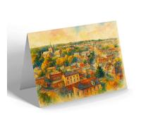 GREETING CARD - Winchester from St Giles' Hill - Vintage Art Style