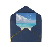 Greeting Cards 17.5 X 11.5 Cm Blank Note Cards Beach View Greeting Card Folding Blank Greeting Note Cards With Envelopes Thank Of You Card Blank Card For All Occasions