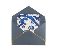 Greeting Cards 17.5 X 11.5 Cm Blank Note Cards Blue And White Greeting Card Folding Blank Greeting Note Cards With Envelopes Thank Of You Card Blank Card For All Occasions