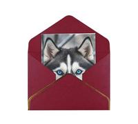 Greeting Cards 17.5 X 11.5 Cm Blank Note Cards Blue Eyed Husky Greeting Card Folding Blank Greeting Note Cards With Envelopes Thank Of You Card Blank Card For All Occasions