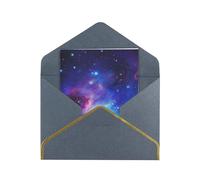 Greeting Cards 17.5 X 11.5 Cm Blank Note Cards Blue Purple Galaxy Greeting Card Folding Blank Greeting Note Cards With Envelopes Thank Of You Card Blank Card For All Occasions