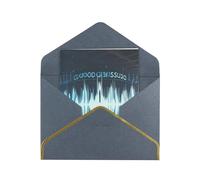 Greeting Cards 17.5 X 11.5 Cm Blank Note Cards Cool Music Sound Wave Greeting Card Folding Blank Greeting Note Cards With Envelopes Thank Of You Card Blank Card For All Occasions