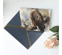 Greeting Cards 6" Ã- 4" Thank You Card Hawk Sitting in The Tree Blank Card for Birthday Thinking of you cards for All Occasions