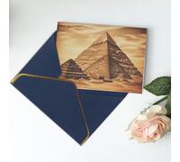 Greeting Cards 6" Ã- 4" Thank You Card Vintage Great Egyptian Pyramid Blank Card for Birthday Thinking of you cards for All Occasions