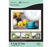 Greeting Cards Assortment Box - A Cup of Joy (NIV) - Birthday Greeting Cards - Christian Greeting Cards Assortment with Envelopes - Bible Verse Cards - Scripture Cards with Bible Verses - Box of 12