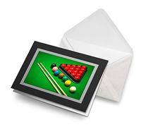 Greeting Cards Black (Insert) - Snooker Game Balls Pool Billiards Blank Greetings Card Birthday Kids Party Boys Girls #16452
