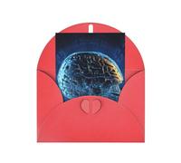 Greeting Cards Blank Note Cards 10 X 15 Cm Artificial Intelligence Brain Greeting Card Folding Blank Greeting Note Cards With Envelopes Thank Of You Card Blank Card For All Occasions