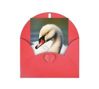 Greeting Cards Blank Note Cards 10 X 15 Cm Cute Little Swan Greeting Card Folding Blank Greeting Note Cards With Envelopes Thank Of You Card Blank Card For All Occasions