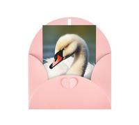 Greeting Cards Blank Note Cards 10 X 15 Cm Cute Little Swan Greeting Card Folding Blank Greeting Note Cards With Envelopes Thank Of You Card Blank Card For All Occasions