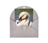 Greeting Cards Blank Note Cards 10 X 15 Cm Cute Little Swan Greeting Card Folding Blank Greeting Note Cards With Envelopes Thank Of You Card Blank Card For All Occasions