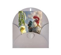 Greeting Cards Blank Note Cards 10 X 15 Cm Cute Rooster Chickens Greeting Card Folding Blank Greeting Note Cards With Envelopes Thank Of You Card Blank Card For All Occasions
