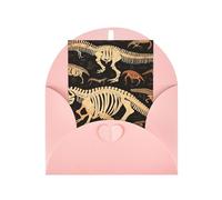 Greeting Cards Blank Note Cards 10 X 15 Cm Dinosaur Skeleton Print Greeting Card Folding Blank Greeting Note Cards With Envelopes Thank Of You Card Blank Card For All Occasions