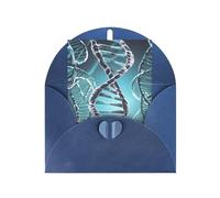 Greeting Cards Blank Note Cards 10 X 15 Cm Dna Genetic Helix Greeting Card Folding Blank Greeting Note Cards With Envelopes Thank Of You Card Blank Card For All Occasions
