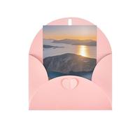 Greeting Cards Blank Note Cards 10 X 15 Cm Greece Island Sunset Landscape Greeting Card Folding Blank Greeting Note Cards With Envelopes Thank Of You Card Blank Card For All Occasions
