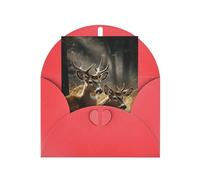 Greeting Cards Blank Note Cards 10 X 15 Cm Nature Wild Animal Deers Greeting Card Folding Blank Greeting Note Cards With Envelopes Thank Of You Card Blank Card For All Occasions