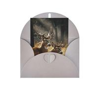 Greeting Cards Blank Note Cards 10 X 15 Cm Nature Wild Animal Deers Greeting Card Folding Blank Greeting Note Cards With Envelopes Thank Of You Card Blank Card For All Occasions