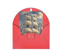 Greeting Cards Blank Note Cards 10 X 15 Cm Nautical Vintage Sailing Pirate Ship Greeting Card Folding Blank Greeting Note Cards With Envelopes Thank Of You Card Blank Card For All Occasions