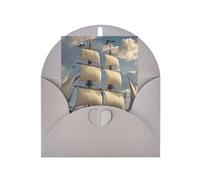 Greeting Cards Blank Note Cards 10 X 15 Cm Nautical Vintage Sailing Pirate Ship Greeting Card Folding Blank Greeting Note Cards With Envelopes Thank Of You Card Blank Card For All Occasions