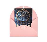 Greeting Cards Blank Note Cards 10 X 15 Cm White Fantasy Dream Catcher Greeting Card Folding Blank Greeting Note Cards With Envelopes Thank Of You Card Blank Card For All Occasions