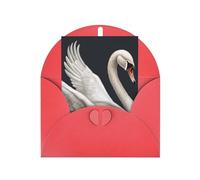 Greeting Cards Blank Note Cards 10 X 15 Cm White Swan Greeting Card Folding Blank Greeting Note Cards With Envelopes Thank Of You Card Blank Card For All Occasions