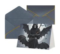 Greeting Cards Blank Note Cards with Envelopes 17.5 x 11.5cm Folding Thinking of you Cards Bat Death Moon Invitations Card for Holiday