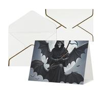Greeting Cards Blank Note Cards with Envelopes 17.5 x 11.5cm Folding Thinking of you Cards Bat Death Moon Invitations Card for Holiday