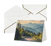 Greeting Cards Blank Note Cards With Envelopes 17.5 X 11.5cm Folding Thinking Of You Cards Blue Ridge Parkway Mountains Invitations Card For Holiday