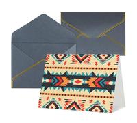 Greeting Cards Blank Note Cards with Envelopes 17.5 x 11.5cm Folding Thinking of you Cards Native American Invitations Card for Holiday