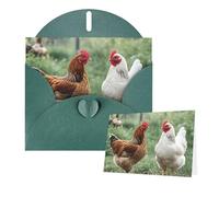 Greeting Cards Blank Note Cards with Envelopes 6"×4" BackYard Chickens Greeting Card Folding Blank Greeting Note Cards Thank of You Card Blank Card for Holiday All Occasions