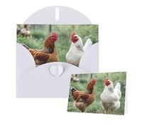 Greeting Cards Blank Note Cards with Envelopes 6"×4" BackYard Chickens Greeting Card Folding Blank Greeting Note Cards Thank of You Card Blank Card for Holiday All Occasions