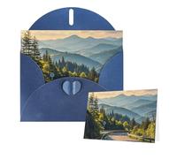 Greeting Cards Blank Note Cards with Envelopes 6"×4" Blue Ridge Parkway Mountains Greeting Card Folding Blank Greeting Note Cards Thank of You Card Blank Card for Holiday All Occasions