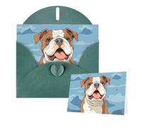 Greeting Cards Blank Note Cards with Envelopes 6"×4" English bulldog seamless illustration Greeting Card Folding Blank Greeting Note Cards Thank of You Card Blank Card for Holiday All Occasions