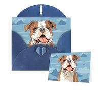 Greeting Cards Blank Note Cards with Envelopes 6"×4" English bulldog seamless illustration Greeting Card Folding Blank Greeting Note Cards Thank of You Card Blank Card for Holiday All Occasions