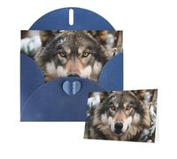 Greeting Cards Blank Note Cards with Envelopes 6"×4" Lmage of wolf in the snow Greeting Card Folding Blank Greeting Note Cards Thank of You Card Blank Card for Holiday All Occasions