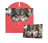 Greeting Cards Blank Note Cards with Envelopes 6"×4" Lmage of wolf in the snow Greeting Card Folding Blank Greeting Note Cards Thank of You Card Blank Card for Holiday All Occasions