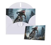 Greeting Cards Blank Note Cards with Envelopes 6"×4" Mountain Bike Tournament Greeting Card Folding Blank Greeting Note Cards Thank of You Card Blank Card for Holiday All Occasions