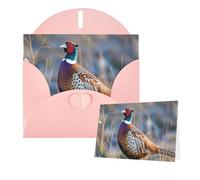 Greeting Cards Blank Note Cards with Envelopes 6"×4" Pheasants Animals Greeting Card Folding Blank Greeting Note Cards Thank of You Card Blank Card for Holiday All Occasions