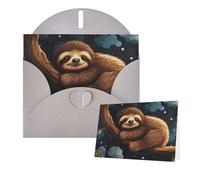 Greeting Cards Blank Note Cards with Envelopes 6"×4" Sloths Sleeping Greeting Card Folding Blank Greeting Note Cards Thank of You Card Blank Card for Holiday All Occasions