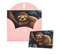 Greeting Cards Blank Note Cards with Envelopes 6"×4" Sloths Sleeping Greeting Card Folding Blank Greeting Note Cards Thank of You Card Blank Card for Holiday All Occasions