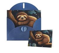 Greeting Cards Blank Note Cards with Envelopes 6"×4" Sloths Sleeping Greeting Card Folding Blank Greeting Note Cards Thank of You Card Blank Card for Holiday All Occasions