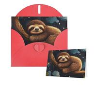 Greeting Cards Blank Note Cards with Envelopes 6"×4" Sloths Sleeping Greeting Card Folding Blank Greeting Note Cards Thank of You Card Blank Card for Holiday All Occasions