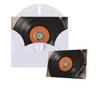 Greeting Cards Blank Note Cards with Envelopes 6"×4" Vintage Vinyl Record Greeting Card Folding Blank Greeting Note Cards Thank of You Card Blank Card for Holiday All Occasions