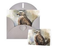 Greeting Cards Blank Note Cards with Envelopes 6"×4" Watercolor of Hawk Sitting in The Tree Greeting Card Folding Blank Greeting Note Cards Thank of You Card Blank Card for Holiday All Occasions