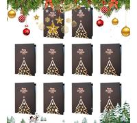 Greeting Cards, Christmas Cards | Set of 10 Christmas Cards with Envelopes, Stamping Christmas Cards, Assorted Holiday Cards, Happy Holidays Cards for