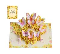 Greeting Cards - Hummingbird Cates Valentine's Day Cares Vintage Butterfly Floral Decorations 3D | Couple Birthday Card for Friends Wife Mother Sister Daughter Holiday Ceremonies